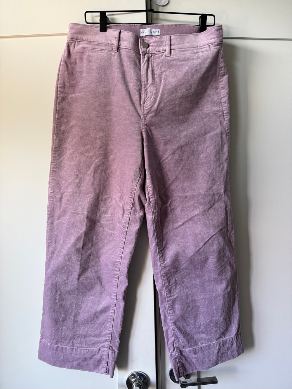 Velvety Lavender Cropped Pants, Size 31/12 by LOFT